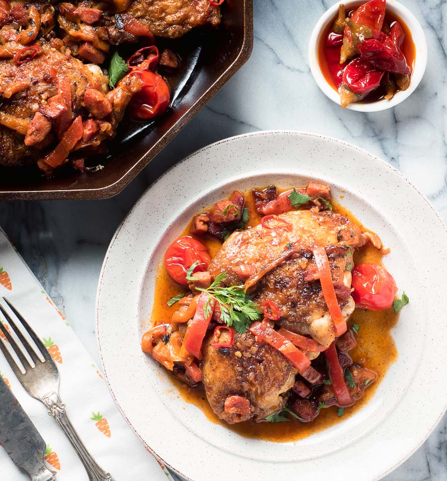 One-Skillet Calabrian Chicken & Chorizo: Fiery Easy Dinner